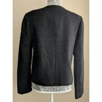 Vince  Textured Crew Neck Jacket Black Collarless L New Photo 2