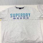 Superdry  Light‎ Gray Sweatshirt with Blue and Purple embroidered Logo Size 6 Photo 2