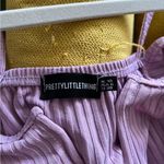 Pretty Little Thing pink plunge neckline bodysuit- size 6 Photo 2