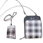 Nine West Ivory and brown Plaid detail small cross body bag with matching wallet Photo 0