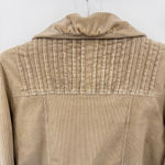Gentle Fawn Tan Beige Corduroy Peplum Jacket Double Breasted Pleated Yoke Medium Photo 4