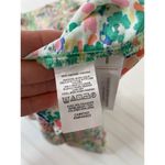 Loft NWOT  Ruffle Strap Midi Dress Green Pink Floral Summer Boho Silk Size 6 Photo 7