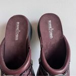 Minnetonka Slip On Brown Leather Women's Clog Size 9 #032 Photo 4