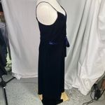 Ali & Jay Velvet Wrap Dress Navy Blue Sleeveless Midi Belted Spaghetti Strap M Size M Photo 3