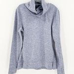 Apana Heathered Blue Cowl Neck Thumbhole Pullover Activewear Top Size Medium Photo 0