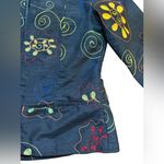 Chico's Additions by Chico’s Black Embroidered Collarless Blazer Multicolor Swirls Sz 1X Photo 7