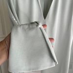 Rebecca Taylor ‎ Sand Washed Collared Shirt Blouse Light Sage Pullover, Size S Photo 4