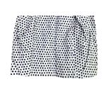 ZARA  Pleated Nautical Shell Dotted Print Mini Pencil Skirt Pockets XS Blue White Photo 3