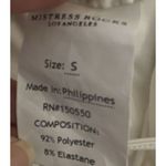 Mistress Rocks Sexy Ruched Cropped Siren White Long Sleeve Top Size Small NEW Photo 14