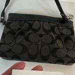 Coach Black Signature Canvas Wristlet Photo 5