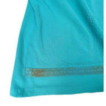 Montgomery Ward 1970's 2 Piece Turquoise Skirt Smock Blouse Set Lace Trim NOS Blue Size 16 Photo 7