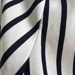 Black and White Pinstripe Satin Blazer Size Small Photo 6