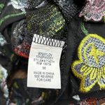 Honey Punch Sheer Mesh Floral Embroidered Bodysuit black size M Photo 4