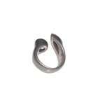 Vintage 925 Sterling Silver Ring Adjustable White/Garnet Stone Jewelry Photo 8