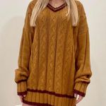 Vintage Cable Knit Varsity Stripe V Photo 0