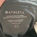 Athleta Black Ultimate Run 7/8 Tight Mesh Ankle Zip Leggings Photo 6