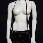 Anne Klein Oroton Black Genuine Leather Crossbody Photo 1