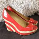 Calvin Klein Coral Color Platform Wedges Size 8 Photo 0