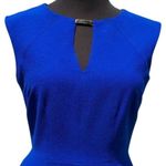 Cache  Electric Blue Lined Key Hole Front Dress Body Shaping Slimming $168 NWT Photo 1