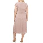 Womens midi Dress blush Pink 1X flutter sleeves MSK Photo 4