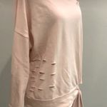 Abound  Pink Distressed Long Sleeve Sweatshirt Top Photo 9