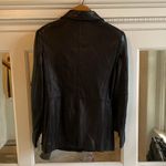 90s Vintage BP Brass Plum Nordstrom Lambskin Leather Coat Jacket Womens L Black Size L Photo 5