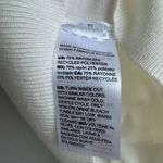 Chico's NWT Chico’s White Lightweight Knit Crochet Classic Sweater Size 0 Medium Crew Photo 9