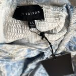 NEW En Saison Quilted Scarf Print Dress Blue Size XS Photo 7