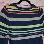 Anthropologie  MOTH LUCA KNIT WOOL BLEND NAVY STRIPED LONG SLEEVE DRESS MEDIUM Photo 11