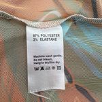 Kai Collective Gaia Mini Dress Printed Mesh Turtleneck Orange Photo 8