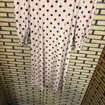 Reformation  Tan And‎ Black Polka Dot Midi Dress Size 0 Photo 4