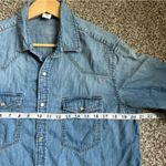 H&M &Denim Denim Button Down Long Sleeve Shirt Blouse Casual 8 Medium Photo 4