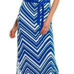 La Blanca  Archistripe Swim Cover Up Maxi Dress Blue MISSING BELT Size M NWT Photo 0