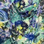 Vintage 90s Babydoll Dress Sleeveless Relaxed Fit Pockets Blue Green Tropical Size L Photo 13