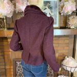 Cato  BURGUNDY PURPLE WOOL BLEND BLAZER W/FAUX FUR COLLAR (S) Photo 6