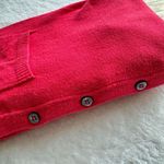 Hollister Y2K Knit Cardigan Sweater Womens S Pink V Neck Button Down Ribbed Trim Photo 4