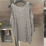Dainty Hooligan 💕💕 Cold Shoulder Ribbed 3/4 Sleeve Top ~ Marled Grey Small Photo 1