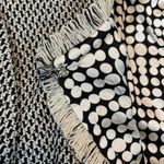 St. John  Knit Jacket Size 14 Black White Fringe Trim Flower Brooch Saks USA Photo 15