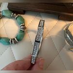 5 piece JEWELRY bundle with wooden box keepsake box Green Photo 5