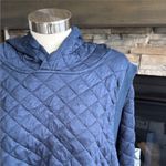 Quilted Navy Women's Hoodie Blue Size L Photo 3