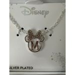 Disney Minnie Mouse Initial "M" Necklace, Silver Plated, NEW Giftable | Photo 1
