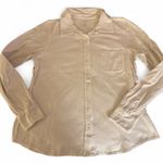 LL Bean White Cotton Soft Button Down Shirt Size Medium Photo 0