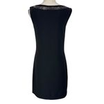White House | Black Market WHBM Small A-Line Mini Dress Sleeveless Stretch Embellished Boat Neck Lined Photo 4
