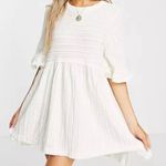 Free People Take A Spin Tunic Size XS White textured boho mini dress beach Photo 1