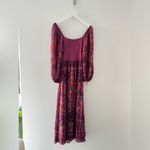 Farm Rio  NWT Maroon Cut Out Printed Maxi Dress S Photo 5