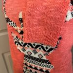 Pink Rose  salmon colored antlered deer cute “ugly Christmas sweater” in Size S. Photo 2