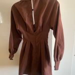 Long Sleeve Corset Dress Brown Size XS Photo 1