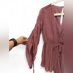 Altar'd State Altar’d State Mauve Shorts Wrap Top Romper Size Medium Photo 3