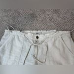 American Eagle  Linen Wide Leg Pants Ivory Women’s 12 Coastal Granddaughter Boho Photo 3