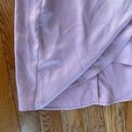 The Clothing Company pink mauve pastel purple cowl neck wrap bow formal mini dress Photo 6
